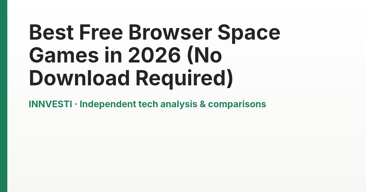 Best Free Browser Space Games in 2026 (No Download Required)